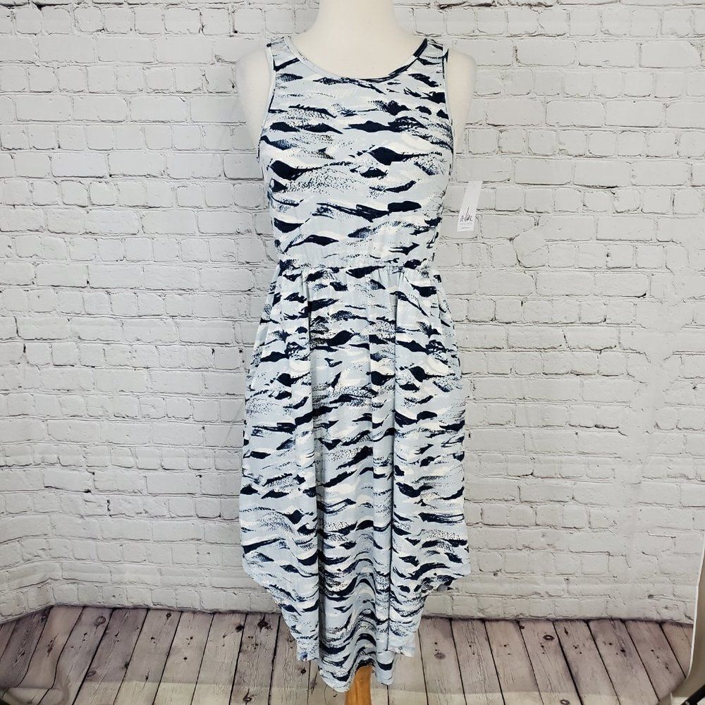 𝅺a-line Hawaii Made Dress Blue Petite LP NWT